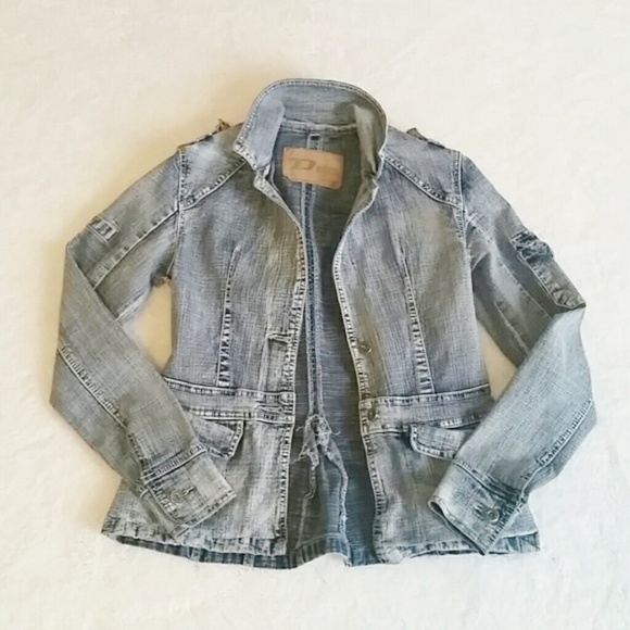 Diesel Jackets & Blazers - 🔥DIESEL Military Style Denim Blue Jean Jacket